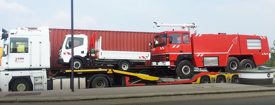 CMN : Transport de véhicules - camion de pompier 